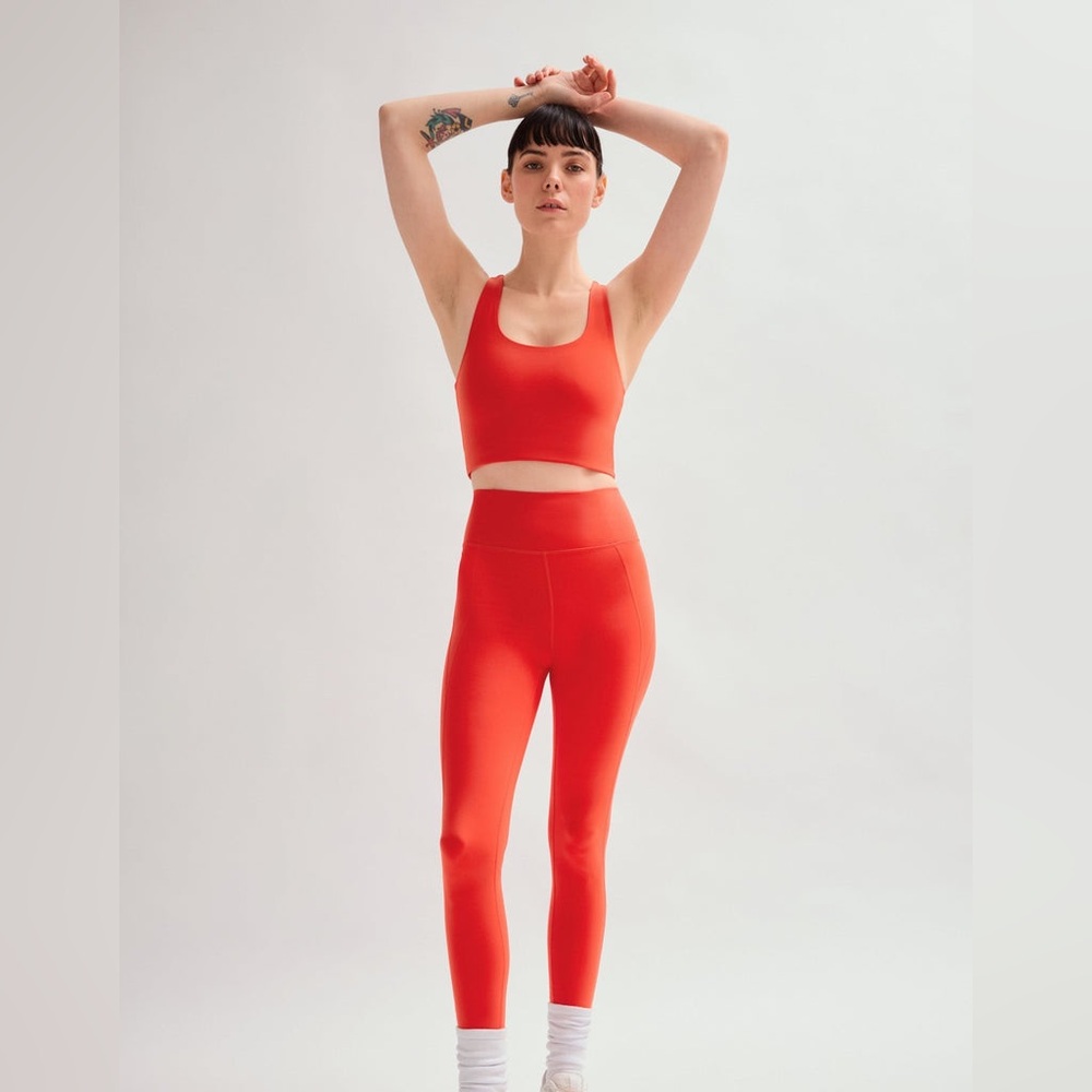 girlfriend collective Red High-Rise Leggings